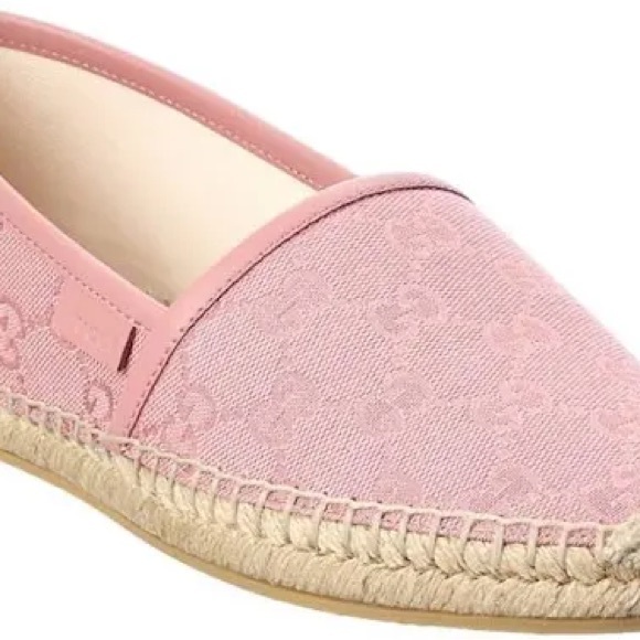 Gucci Pink Espadrille Flats - Picture 1 of 4
